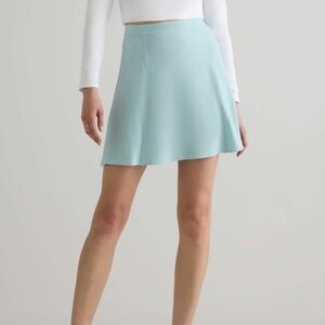 Quince Washable Viscose Georgette Mini Skirt In Aqua Pearl Size M NWT Preppy